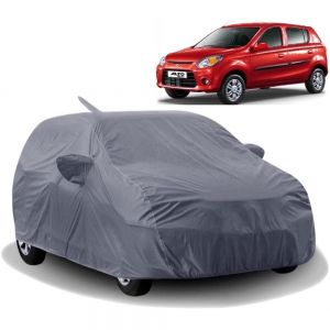 Body Cover for Alto 800 Water Resistant Polyester Fabric with Mirror Pocket Slots_Grey
